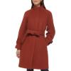 imageCole Haan Womens Belted Raglan Melton Wool CoatRust