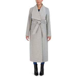 imageCole Haan Womens Slick Wool Wrap CoatWool CoatLt Grey