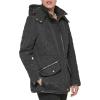 imageCole Haan Womens Faux Trimmed Quilted Signature CoatBlack