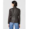 imageCole Haan Womens Fully Lined Wing Collar Leather CoatDeep Espresso