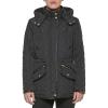 imageCole Haan Womens Faux Trimmed Quilted Signature CoatBlack