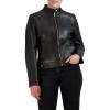 imageCole Haan womens Racer With Quilted Panels Leather JacketBlack