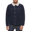 imageLevis Mens Corduroy Sherpa Lined Trucker Jacket Regular ampamp Big ampamp Tall SizesNavy Corduroy