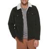 imageLevis Mens Corduroy Sherpa Lined Trucker Jacket Regular ampamp Big ampamp Tall SizesOlive Corduroy