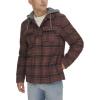 imageLevis Mens Plaid Sherpa Lined Hooded Shirt Jacket Regular ampamp Big ampamp Tall SizesBitter Chocolate Plaid