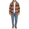 imageLevis Mens Plaid Sherpa Lined Hooded Shirt Jacket Regular ampamp Big ampamp Tall SizesBrown Caf Plaid