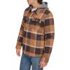 imageLevis Mens Plaid Sherpa Lined Hooded Shirt Jacket Regular ampamp Big ampamp Tall SizesBrown Caf Plaid