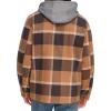 imageLevis Mens Plaid Sherpa Lined Hooded Shirt Jacket Regular ampamp Big ampamp Tall SizesBrown Caf Plaid