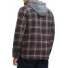 imageLevis Mens Plaid Sherpa Lined Hooded Shirt Jacket Regular ampamp Big ampamp Tall SizesBrown Glen Plaid