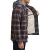 imageLevis Mens Plaid Sherpa Lined Hooded Shirt Jacket Regular ampamp Big ampamp Tall SizesBrown Glen Plaid