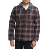 imageLevis Mens Plaid Sherpa Lined Hooded Shirt Jacket Regular ampamp Big ampamp Tall SizesBrown Glen Plaid