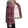imageLevis Mens Plaid Sherpa Lined Hooded Shirt Jacket Regular ampamp Big ampamp Tall SizesBurgundy Stripe Plaid