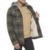 imageLevis Mens Plaid Sherpa Lined Hooded Shirt Jacket Regular ampamp Big ampamp Tall SizesHooded Green Ombre Plaid
