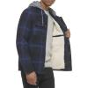 imageLevis Mens Plaid Sherpa Lined Hooded Shirt Jacket Regular ampamp Big ampamp Tall SizesHooded Navy Ombre Plaid