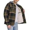 imageLevis Mens Plaid Sherpa Lined Hooded Shirt Jacket Regular ampamp Big ampamp Tall SizesHooded OliveBlack Plaid