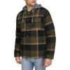 imageLevis Mens Plaid Sherpa Lined Hooded Shirt Jacket Regular ampamp Big ampamp Tall SizesHooded OliveBlack Plaid