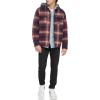 imageLevis Mens Plaid Sherpa Lined Hooded Shirt Jacket Regular ampamp Big ampamp Tall SizesHooded Red Ombre Plaid