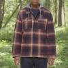 imageLevis Mens Plaid Sherpa Lined Hooded Shirt Jacket Regular ampamp Big ampamp Tall SizesHooded Red Ombre Plaid