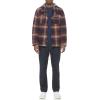 imageLevis Mens Plaid Sherpa Lined Hooded Shirt Jacket Regular ampamp Big ampamp Tall SizesHooded Red Ombre Plaid