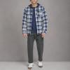 imageLevis Mens Plaid Sherpa Lined Hooded Shirt Jacket Regular ampamp Big ampamp Tall SizesNavyBlue Plaid