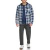 imageLevis Mens Plaid Sherpa Lined Hooded Shirt Jacket Regular ampamp Big ampamp Tall SizesNavyBlue Plaid