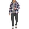 imageLevis Mens Plaid Sherpa Lined Hooded Shirt Jacket Regular ampamp Big ampamp Tall SizesNavyRed Skater Plaid