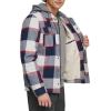 imageLevis Mens Plaid Sherpa Lined Hooded Shirt Jacket Regular ampamp Big ampamp Tall SizesNavyRed Skater Plaid