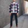 imageLevis Mens Plaid Sherpa Lined Hooded Shirt Jacket Regular ampamp Big ampamp Tall SizesNavyRed Skater Plaid