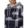 imageLevis Mens Plaid Sherpa Lined Hooded Shirt Jacket Regular ampamp Big ampamp Tall SizesNavyWhite Buffalo Plaid