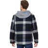 imageLevis Mens Plaid Sherpa Lined Hooded Shirt Jacket Regular ampamp Big ampamp Tall SizesNavyWhite Buffalo Plaid