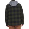 imageLevis Mens Plaid Sherpa Lined Hooded Shirt Jacket Regular ampamp Big ampamp Tall SizesOlive Buffalo Check