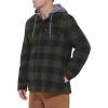 imageLevis Mens Plaid Sherpa Lined Hooded Shirt Jacket Regular ampamp Big ampamp Tall SizesOlive Buffalo Check