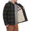 imageLevis Mens Plaid Sherpa Lined Hooded Shirt Jacket Regular ampamp Big ampamp Tall SizesOlive Buffalo Check