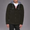 imageLevis Mens Plaid Sherpa Lined Hooded Shirt Jacket Regular ampamp Big ampamp Tall SizesOlive Corduroy