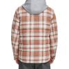 imageLevis Mens Plaid Sherpa Lined Hooded Shirt Jacket Regular ampamp Big ampamp Tall SizesOrange Ombre
