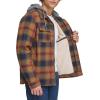imageLevis Mens Plaid Sherpa Lined Hooded Shirt Jacket Regular ampamp Big ampamp Tall SizesRed Gold Ombre Plaid
