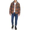 imageLevis Mens Plaid Sherpa Lined Hooded Shirt Jacket Regular ampamp Big ampamp Tall SizesRed Gold Ombre Plaid