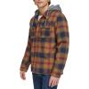 imageLevis Mens Plaid Sherpa Lined Hooded Shirt Jacket Regular ampamp Big ampamp Tall SizesRed Gold Ombre Plaid