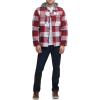 imageLevis Mens Plaid Sherpa Lined Hooded Shirt Jacket Regular ampamp Big ampamp Tall SizesRed Navy Skater Plaid