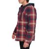 imageLevis Mens Plaid Sherpa Lined Hooded Shirt Jacket Regular ampamp Big ampamp Tall SizesRed Ombre