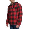 imageLevis Mens Plaid Sherpa Lined Hooded Shirt Jacket Regular ampamp Big ampamp Tall SizesRedBlack Buffalo Plaid