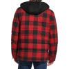 imageLevis Mens Plaid Sherpa Lined Hooded Shirt Jacket Regular ampamp Big ampamp Tall SizesRedBlack Buffalo Plaid