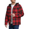 imageLevis Mens Plaid Sherpa Lined Hooded Shirt Jacket Regular ampamp Big ampamp Tall SizesRedBlack Buffalo Plaid