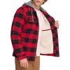 imageLevis Mens Plaid Sherpa Lined Hooded Shirt Jacket Regular ampamp Big ampamp Tall SizesRedBlack Plaid