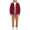 imageLevis Mens Plaid Sherpa Lined Hooded Shirt Jacket Regular ampamp Big ampamp Tall SizesRedBlack Plaid
