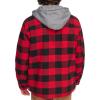 imageLevis Mens Plaid Sherpa Lined Hooded Shirt Jacket Regular ampamp Big ampamp Tall SizesRedBlack Plaid