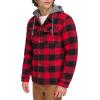 imageLevis Mens Plaid Sherpa Lined Hooded Shirt Jacket Regular ampamp Big ampamp Tall SizesRedBlack Plaid
