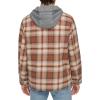 imageLevis Mens Plaid Sherpa Lined Hooded Shirt Jacket Regular ampamp Big ampamp Tall SizesSunset Ombre Plaid
