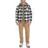 imageLevis Mens Plaid Sherpa Lined Hooded Shirt Jacket Regular ampamp Big ampamp Tall SizesWhite Black Buffalo Plaid New