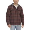 imageLevis Mens Plaid Sherpa Lined Hooded Shirt Jacket Regular ampamp Big ampamp Tall SizesBitter Chocolate Plaid